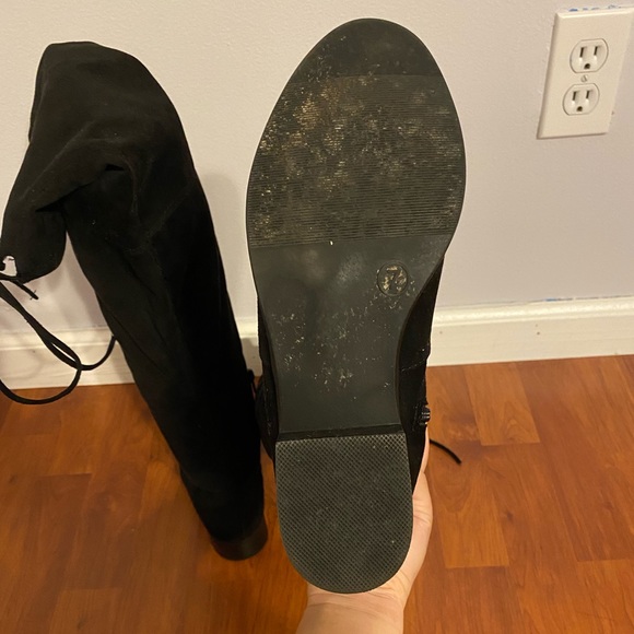 Faux suede over the knee boots - Picture 4 of 5